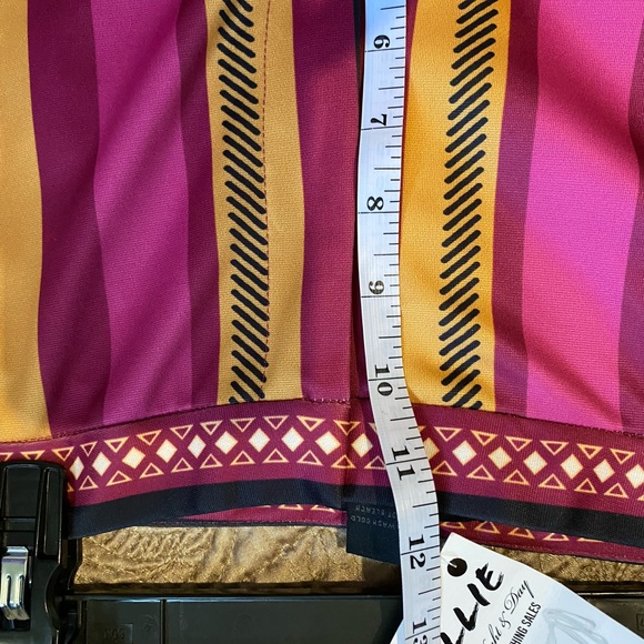 Women’s 70’s NWT Jealous Tomato Striped Wide Leg Multi Colored Pants - Picture 16 of 17